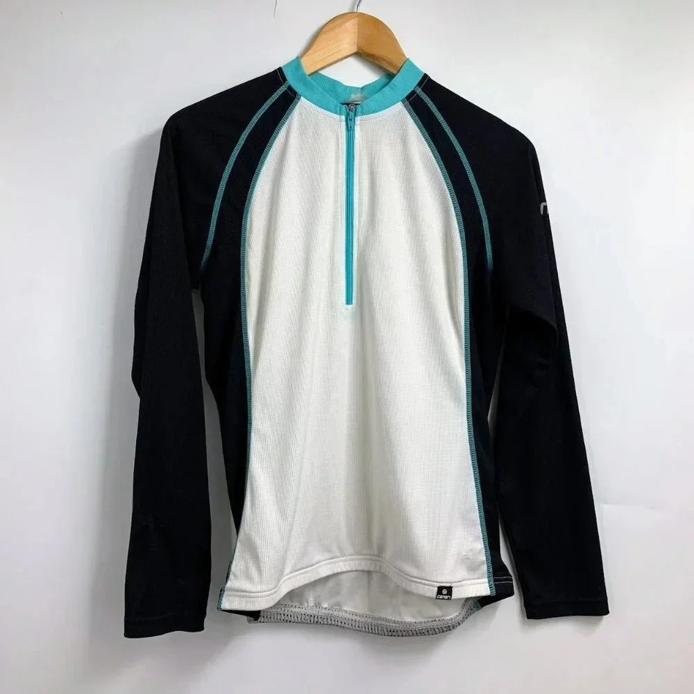 Canari Women's Half Zip Long Sleeve Pullover Cycling Jersey Size M‎